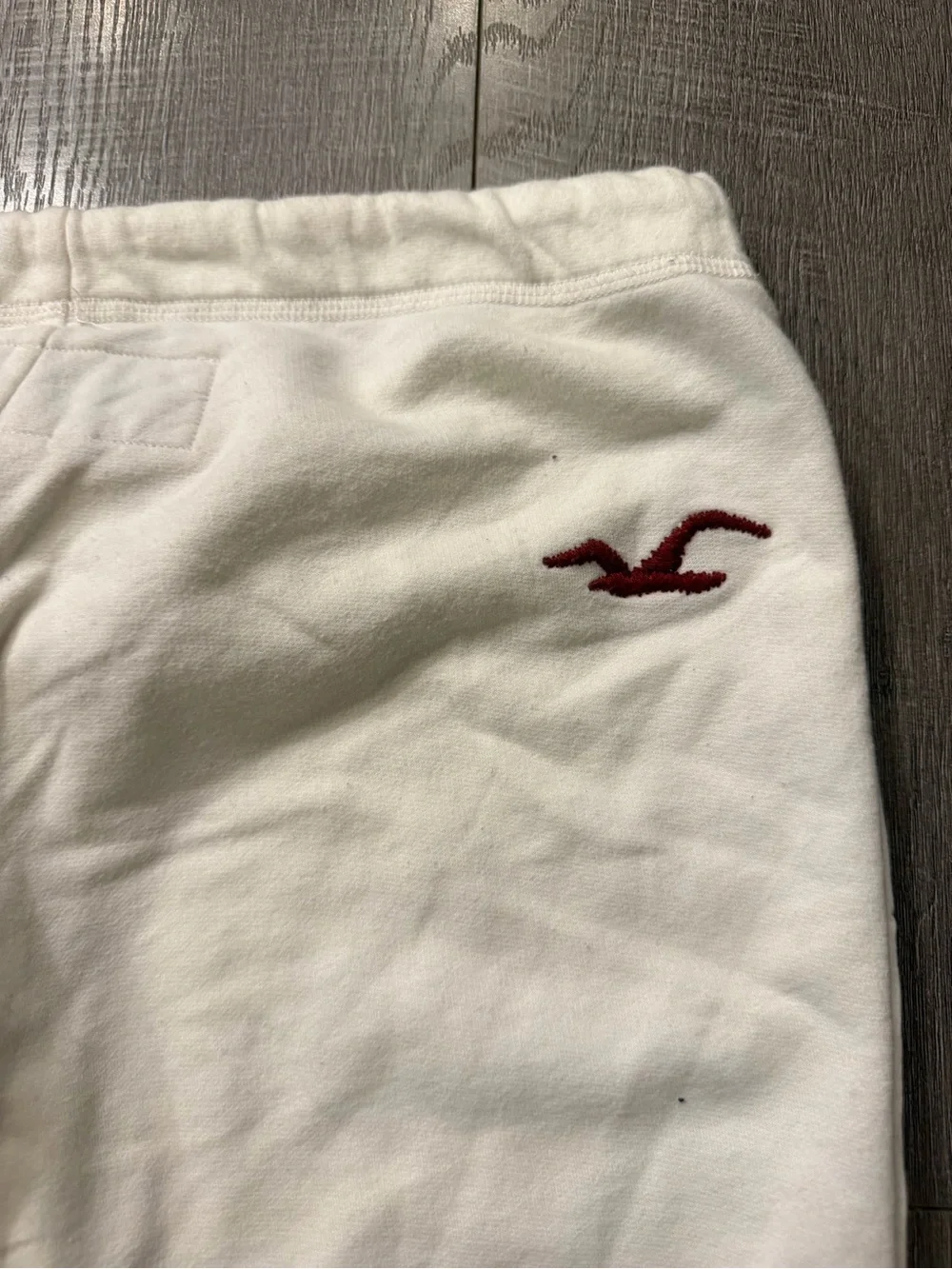 Hollister vintage Cream y2k capri Sweatpants with Side Logo